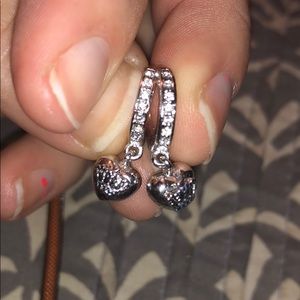 Crown Icons Tiny Heart Hoop Earrings JUICY COUTURE